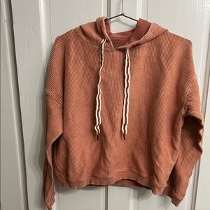 M aerie cropped cord hoodie